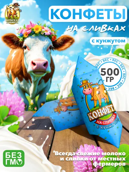 Вольский кондитер Конфеты Cream Fudge на сливках с кунжутом 1 кг