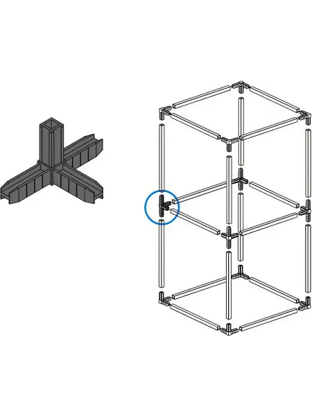 Коннектор 4 НАЙДИ черный