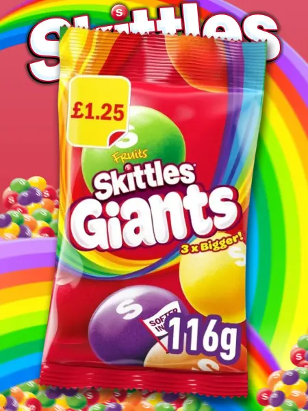 Skittles Giants Fruit, конфеты Скитлс гиганты фруктовые