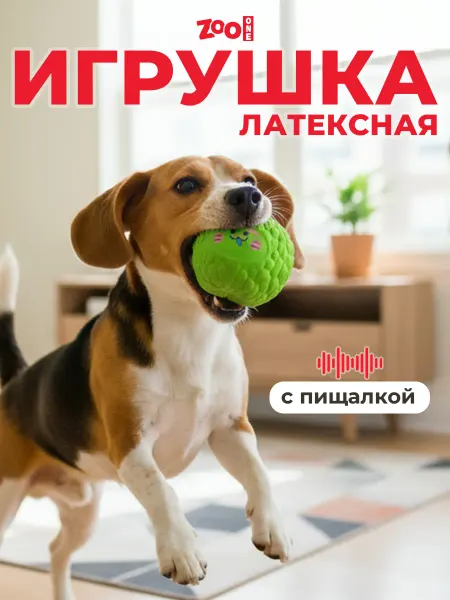 ZOOONE Игрушка для собак Тропический фрукт Черимойя 7,5 см, L-457