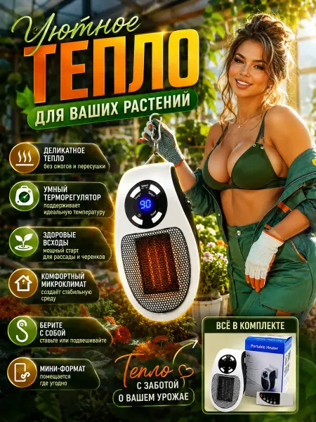 Обогреватель для теплиц и растений