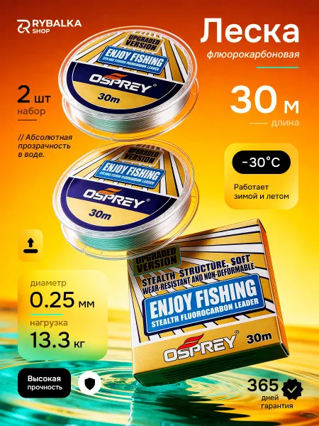 RYBALKA_SHOP Леска рыболовная зимняя 30 м