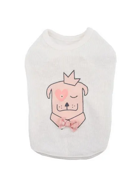 PINKAHOLIC Футболка для собак "Royal Pups", слоновая кость