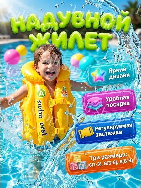 Lali Shop Надувной жилет для плавания детский