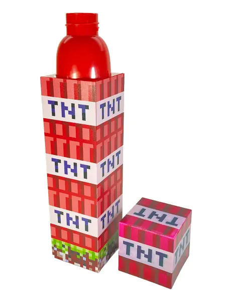 Minecraft Бутылка пластиковая для воды TNT Майнкрафт 650 мл