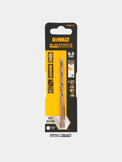 Сверло по металлу DeWALT "BLACK&GOLD" 6х63х101мм DT20608-QZ