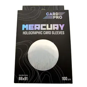 Протекторы для карт голографические белые Card-Pro 66x91 мм ,100 шт. - для карт MTG, Pokemon