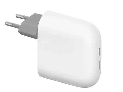 Google 67W Зарядное устройство / Два порта для зарядки/Зaрядка /Быстрая зарядка Fast Charge / Зарядка для Google и Android и iPhone/Белый