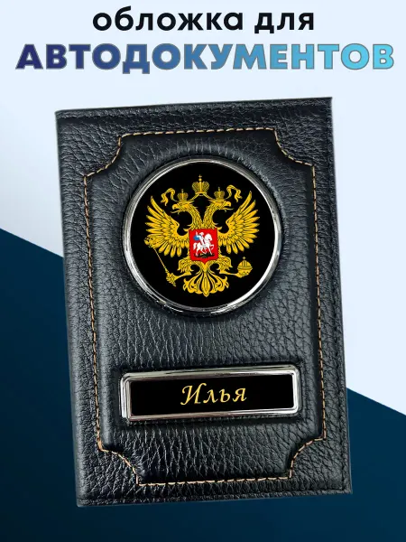 Обложка для автодокументов из натуральной кожи Илья