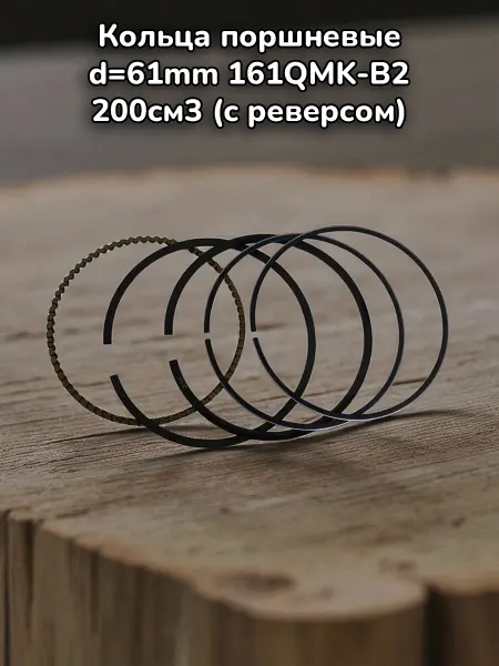 Кольца поршневые d=61mm 161QMK-B2 200см3 с реверсом