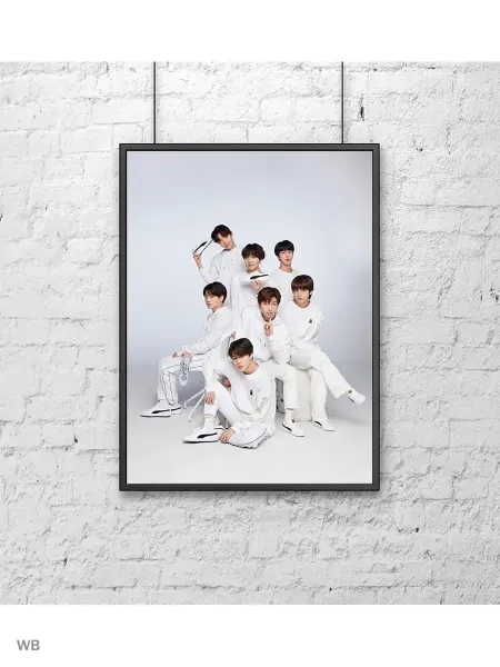 Poster Mall Постер на стену BTS (БТС) K-pop группа 40х50