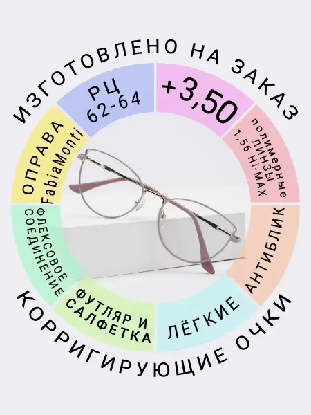 Fabia Momti Очки для зрения +3.50 РЦ62-64