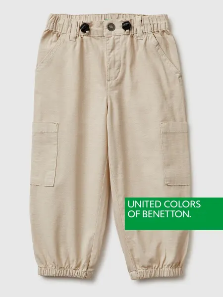 United Colors of Benetton Брюки парашюты с регулируемым поясом