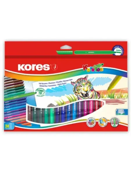 Kores Фломастеры 24 цвета