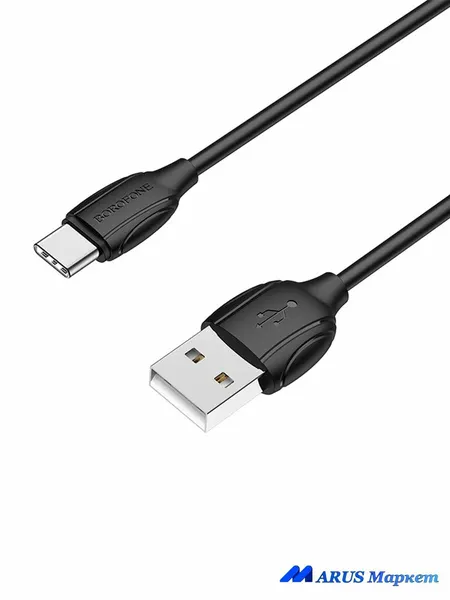 Кабель BOROFONE BX19 Black (1шт.) USB Type-C / USB 2.0 Type-A для быстрой зарядки смартфонов HONOR (select models)