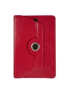 Универсальный чехол для планшетов и электронных книг до 7 дюймов, с поворотным механизмом, красный, эко-кожа