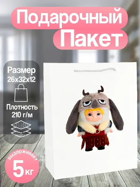 Allure Gift Подарочный пакет Wakuku вакуку Лабубу