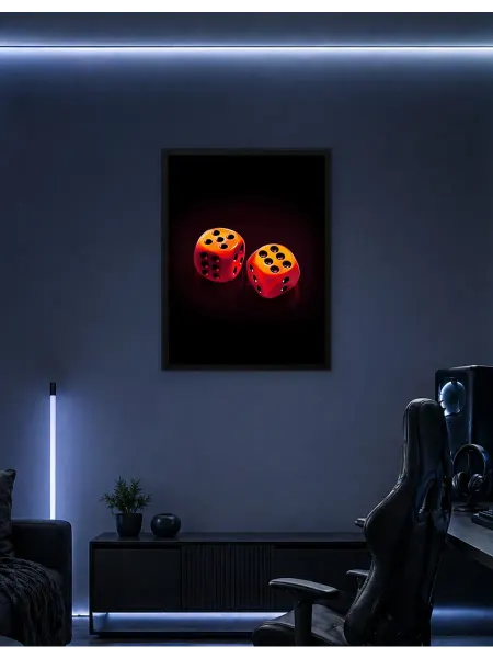 Postersbase Арт-постер Красные и оранжевые кости 30x40