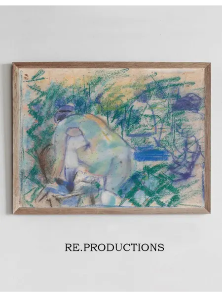 Re.productions Постер Woman Putting on Shoes - Rik Wouters