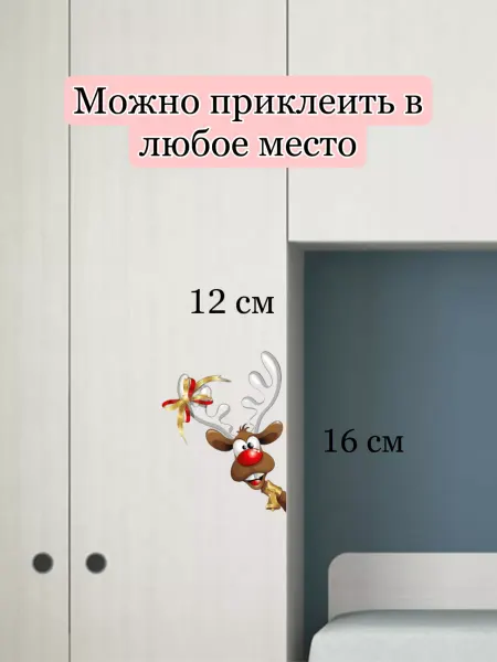 Белая полоса Наклейки новогодние для интерьера на окно Новый год 2025