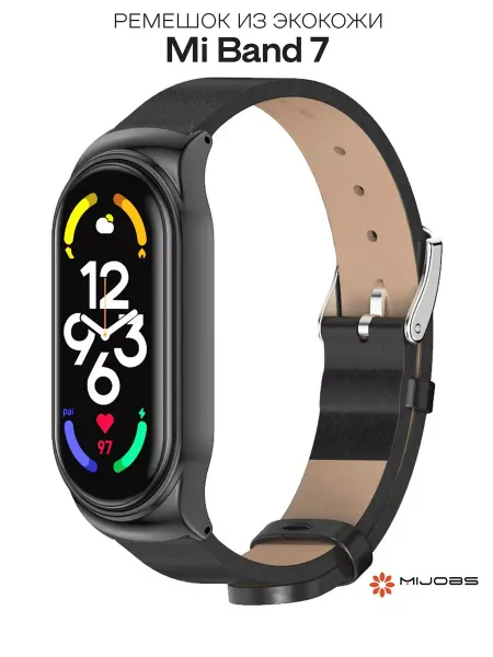 MIJOBS Кожаный ремешок для Xiaomi Mi Band 7