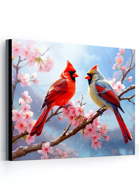 000 Art-Hobby-Market Картина по номерам птички на ветке 40х50 на подрамнике