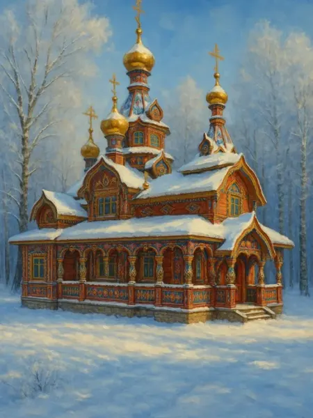 000 Hobby Home Картина по номерам Птички в зимнем лесу 40х50