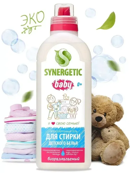 SYNERGETIC Гель для стирки детского белья (33 стирки) 1л
