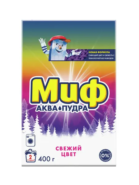 МИФ Стиральный порошок «Миф» Аквапудра Свежий цвет, 400 г