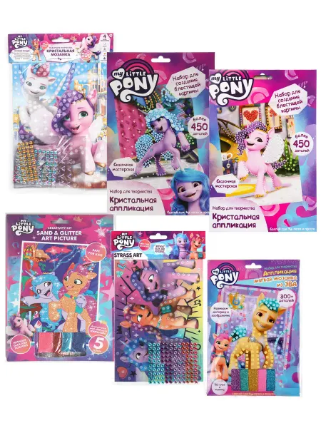 Мульти Арт Набор алмазная мозаика детская My Little Pony 6 шт