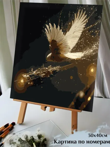NikoArt картина по номерам птица