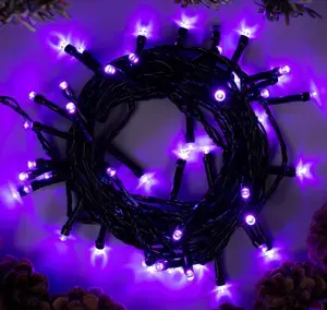 Luazon Lighting Гирлянда 5 м, IP20, 50 LED, свечение белое, 8 режимов, 220 В