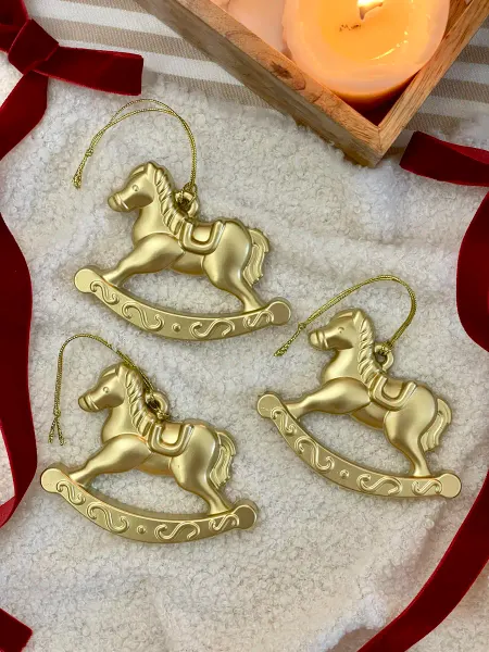 By craft with love Новогодние елочные игрушки набор 3 шт