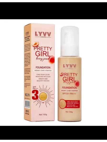 DarsKA Тональный крем LYVV Pretty Girl Honey Peach SPF 30+ PA+++