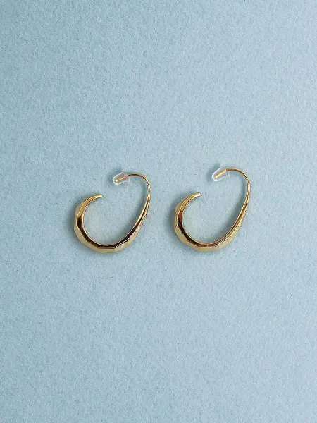 Berkana Brand Серьги каплевидные вмятые. Украшения. Ювелирная бижутерия. Л…