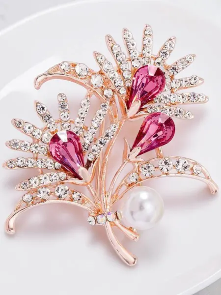 Fashion Jewelry Брошь веточка с жемчужиной