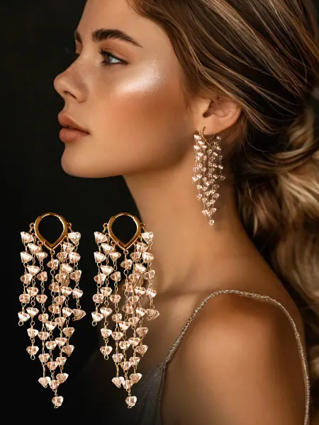 Ultrahair Серьги бижутерия длинные вечерние