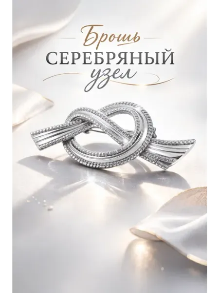 Южная торговая гильдия Брошь «Серебристый узел»