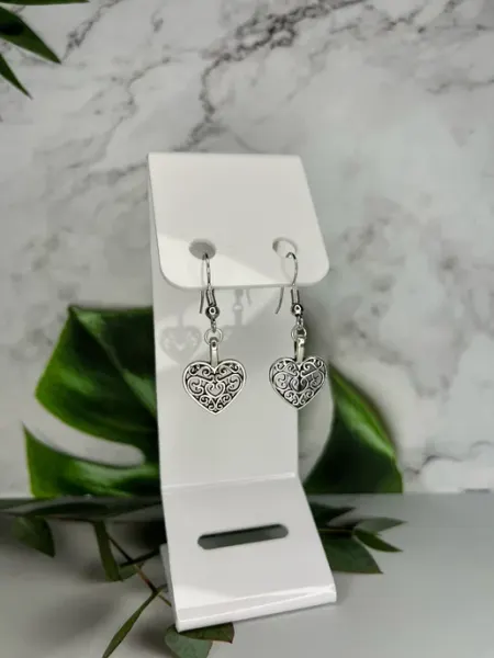 Серьги ажурное сердце