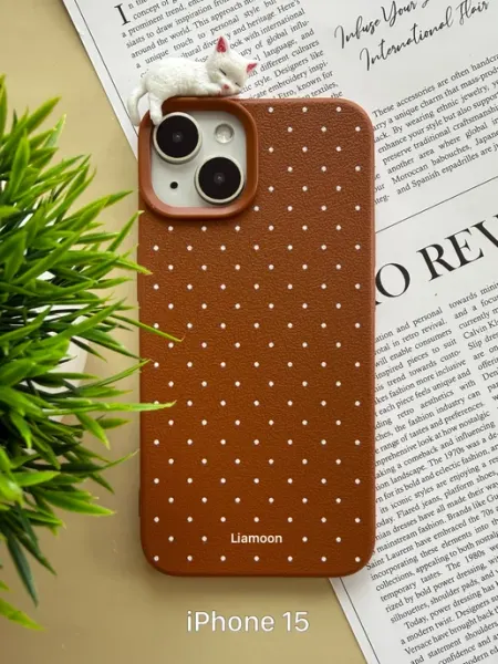 Liamoon Чехол на iPhone 15 с объемным принтом Котик