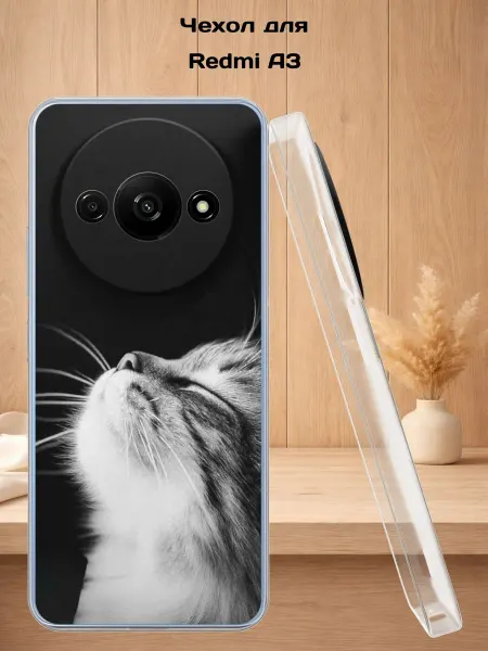 Case Style Чехол на Redmi A3 с принтом Котик