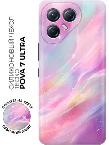 Силиконовый чехол на Tecno Pova 7 Ultra с принтом "Звёздная волна"