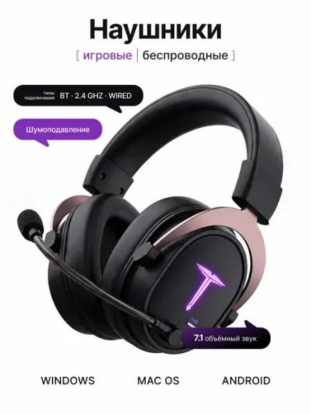 Gärtenn Наушники игровые с микрофоном беспроводные большие для пк