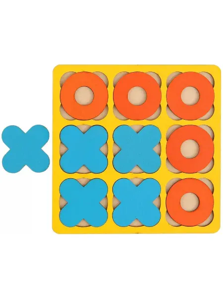WoodLandToys Настольная игра-стратегия "Крестики-нолики", 10 элементов