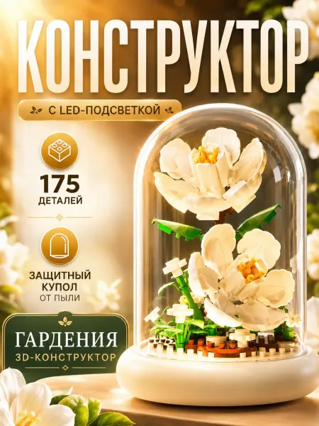 Lego цветы конструктор в колбе