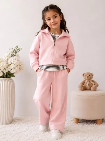 Спортивный костюм для девочек, детский костюм, двойка, 7-11 лет, осень