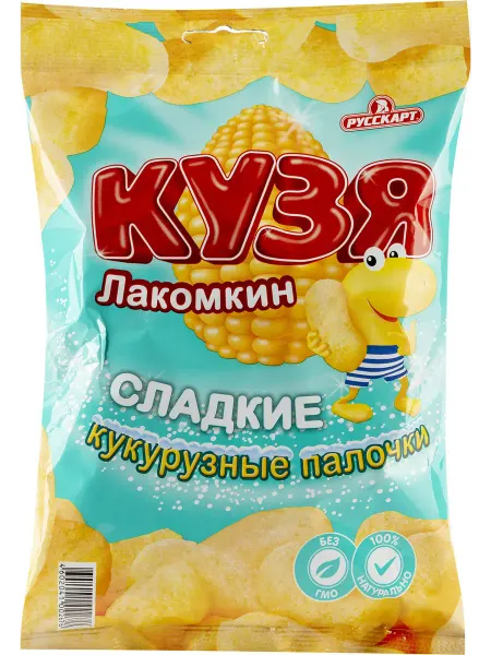 РУССКАРТ Кукурузные палочки КУЗЯ Лакомкин с сахарной пудрой 38г