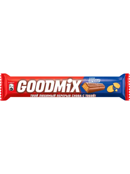 Батончик шоколадный GOODMIX с начинкой со вкусом печенья с х