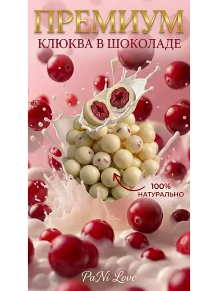 PaNi Love Ягода клюква в белой шоколадной глазури
