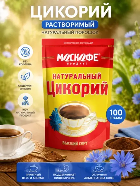 Москофе Цикорий натуральный растворимый 100 гр
